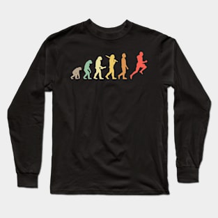 Retro Running Evolution Gift For Runners & Joggers Long Sleeve T-Shirt